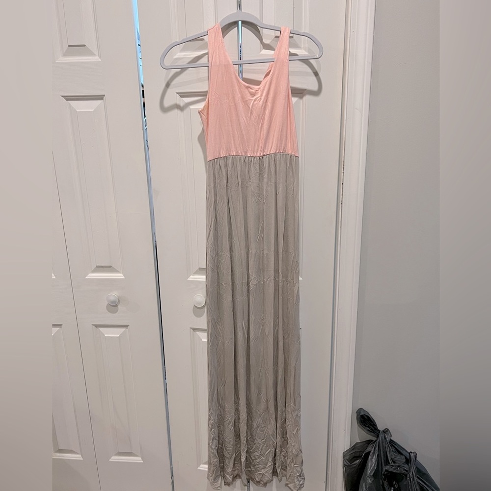 Pink blush maternity maxi